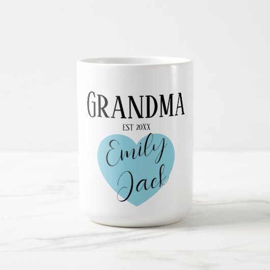 Mug Nom du script douanier de grand-mère personnalisé (Centre)