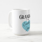 Mug Nom du script douanier de grand-mère personnalisé (Devant gauche)