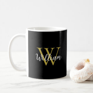 Mug Nom du script Monogramme moderne
