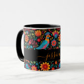 Mug Nom du script motif mexicain moderne (Devant gauche)