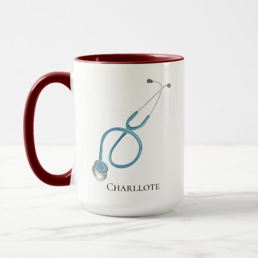 Mug Nom du stéthoscope du médecin (Gauche)