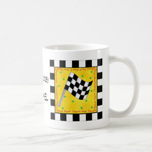 Mug Nom du temps de course Indicateur À damiers person