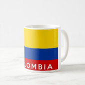 Mug nom du texte du drapeau de la colombie (Devant droit)