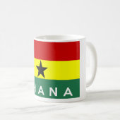 Mug nom du texte du drapeau du pays ghana (Devant droit)