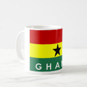Mug nom du texte du drapeau du pays ghana (Devant gauche)