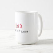 Mug Nom du texte personnalisé Papa (Devant droit)