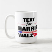 Mug Nom du texte personnalisé pour Harris Walz 2024 El (Gauche)