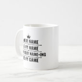 Mug Nom du travail et du passe-temps Funny personnalis (Devant gauche)