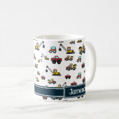 Mug Nom du véhicule de grue de voiture de camion Perso (Devant droit)
