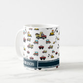 Mug Nom du véhicule de grue de voiture de camion Perso (Devant gauche)
