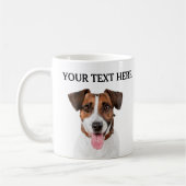 Mug Nom du visage du chien personnalisé Propriétaire d (Gauche)