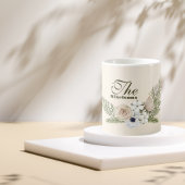 Mug Nom Elegant Aquarelle Florale Noël