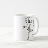 Mug Nom élégant en écriture manuscrite Fleur de naissa (Devant droit)