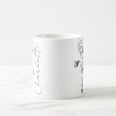 Mug Nom élégant en écriture manuscrite Fleur de naissa (Centre)