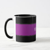 Mug Nom élégant & initiale/s monogrammée/s (Gauche)