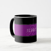 Mug Nom élégant & initiale/s monogrammée/s (Devant gauche)