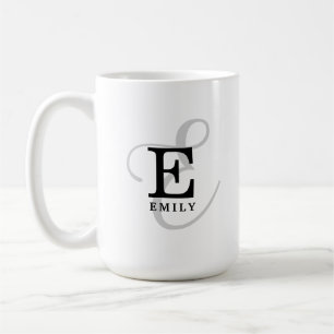 Mug Nom élégant unique et typographie monographie