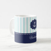 Mug Nom en bon état nautique de coutume d'Ancre de (Devant gauche)