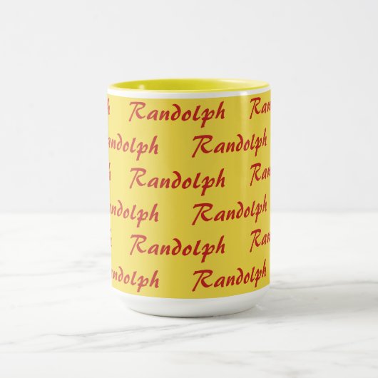 Mug - Nom en mosaïque dans le script (Centre)