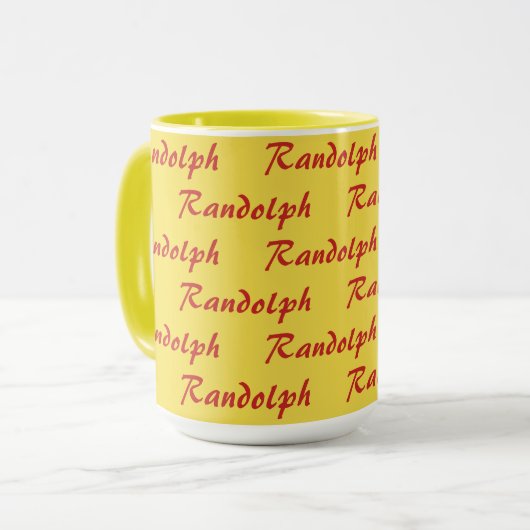 Mug - Nom en mosaïque dans le script (Devant gauche)
