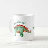 Mug Nom Enfants Funny Aquarelle Dinosaur  (Devant gauche)