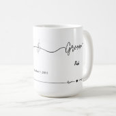 Mug Nom et date de la mariée et de la mariée (RT Groom (Devant droit)