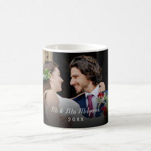 Mug Nom et date de votre photo de mariage préférée