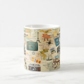 Mug Nom et devis du Vintage voyage (Centre)