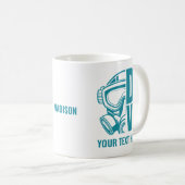 Mug Nom et emplacement personnalisés Plongée sous-mari (Devant droit)