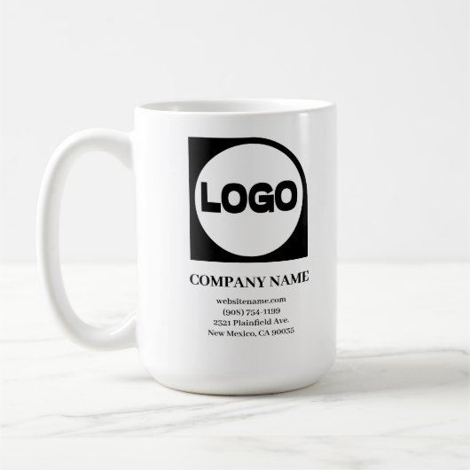 Mug Nom et logo de l'entreprise personnalisée (Gauche)