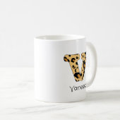Mug Nom et minuscule de l'Empreinte de léopard initial (Devant droit)