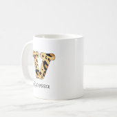 Mug Nom et minuscule de l'Empreinte de léopard initial (Devant gauche)