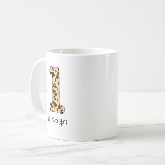 Mug Nom et minuscule initial de l'Empreinte de léopard (Devant gauche)