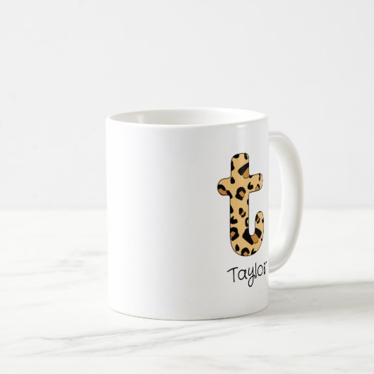 Mug Nom et minuscule initial de l'Empreinte de léopard (Devant droit)