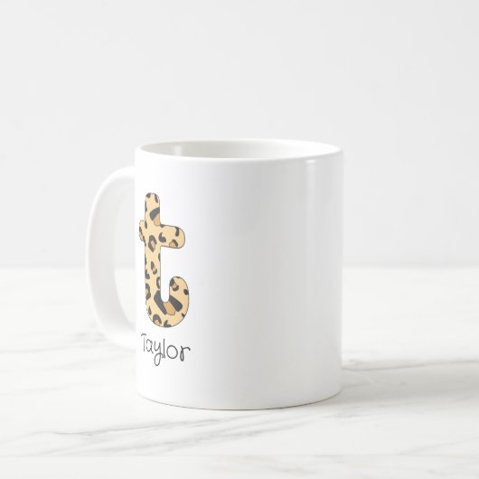 Mug Nom et minuscule initial de l'Empreinte de léopard (Devant gauche)