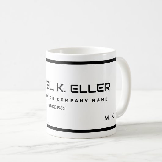 Mug Nom et monogramme (Devant droit)
