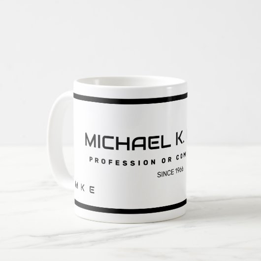 Mug Nom et monogramme (Devant gauche)