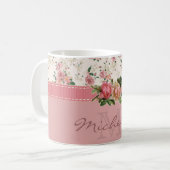 Mug Nom et monogramme faits sur commande chics (Devant gauche)