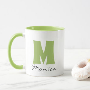 Mug Nom et monogramme personnalisés du script
