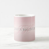 Mug Nom et monogramme | Soft FAUX Rose Gold Blush (Centre)