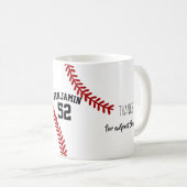 Mug Nom et nombre de joueur de baseball (Devant droit)