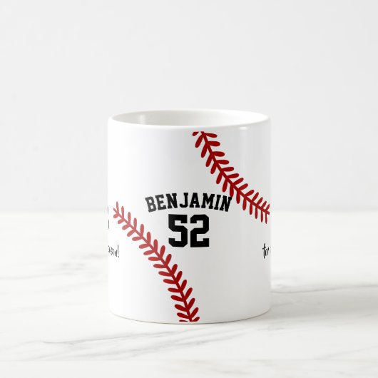 Mug Nom et nombre de joueur de baseball (Centre)