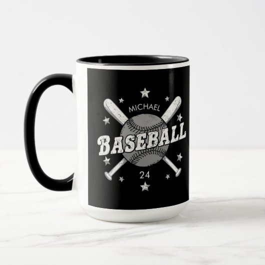 Mug Nom et numéro de baseball personnalisé tendance (Gauche)