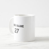 Mug Nom et numéro du sport Personnalisé (Devant gauche)