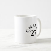 Mug Nom et numéro personnalisés (Devant droit)