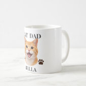 Mug Nom et photo de chat de typographie moderne simple (Devant droit)