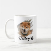 Mug Nom et photo de l'animal de compagnie avec une typ (Gauche)