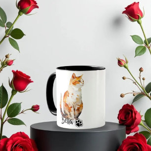 Mug Nom et photo de typographie moderne simple et cool