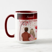 Mug Nom et photo modifiables Cute Saint-Valentin (Gauche)
