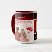 Mug Nom et photo modifiables Cute Saint-Valentin (Devant gauche)